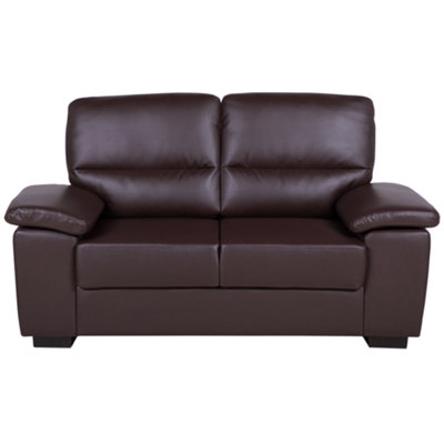 Beliani Sofa 2 Seater Vogar Faux Leather Dark Brown from B&Q