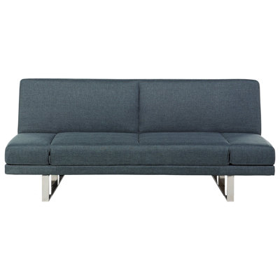 Beliani Sofa Bed 2 Seater York Fabric Blue from B&Q