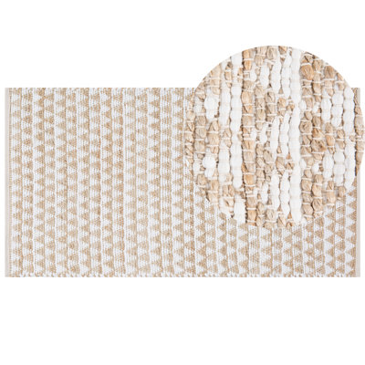 B&Q -  Rug Tunceli Beige 80 X 150 Cm Cotton