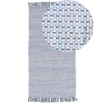 B&Q -  Rug Besni Grey 80 X 150 Cm Cotton