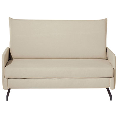 Beliani Sofa Bed 2 Seater Belfast Fabric Beige from B&Q