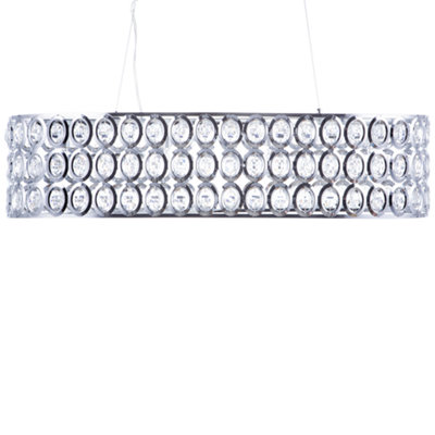 Beliani Pendant Lamp Tenna Metal Silver from B&Q