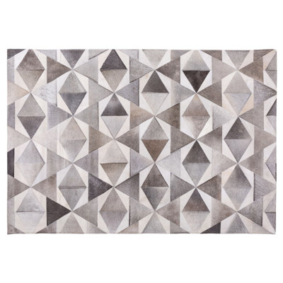 B&Q -  Rug Alaka Grey 140 X 200 Cm Leather