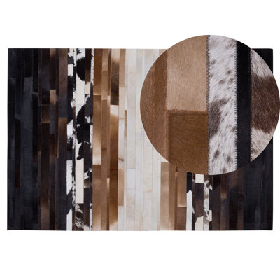 B&Q -  Rug Dalyan Brown 140 X 200 Cm Leather