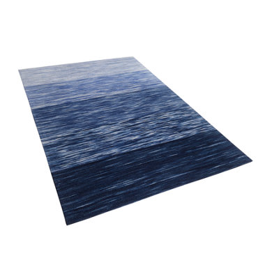 B&Q -  Rug Kapakli Blue 140 X 200 Cm Wool