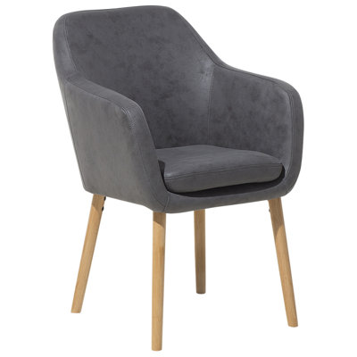 B&Q -  Dining Chair Yorkville Faux Leather Grey