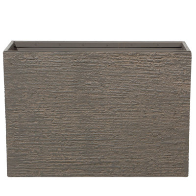 Beliani Plant Pot Edessa 80 Cm Dark Brown from B&Q