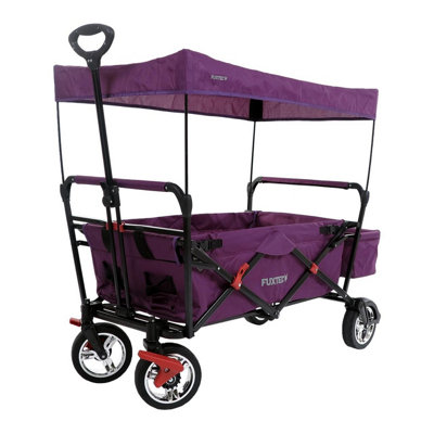 Fuxtec Ct-500 Foldable Handcart Wagon With Sun Canopy75 Kg Capacity from B&Q