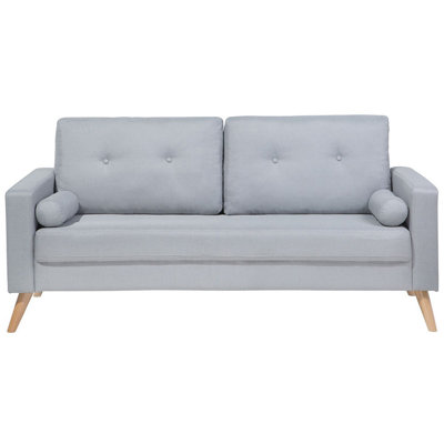 Beliani Sofa 2 Seater Kalmar Fabric Light Grey from B&Q
