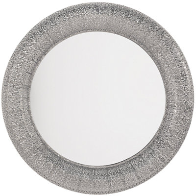 B&Q -  Wall Mirror Channay 80 Cm 80 Cm Metal Silver
