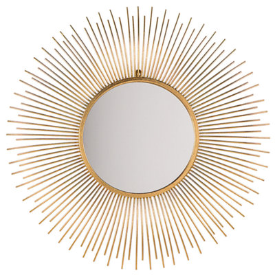 B&Q -  Wall Mirror Cilly 80 Cm 80 Cm Metal Gold