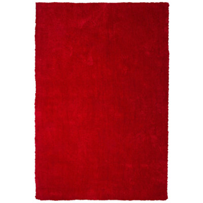 B&Q -  Shaggygy Rug Demre Red 200 X 300 Cm