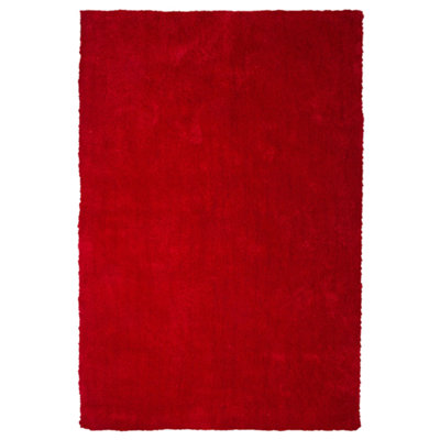 B&Q -  Shaggygy Rug Demre Red 140 X 200 Cm