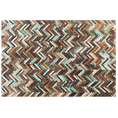 B&Q -  Rug Amasya Brown 140 X 200 Cm Leather