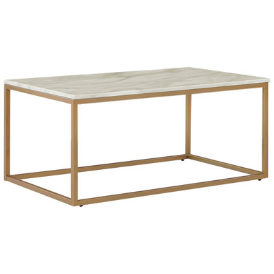 Beliani Coffee Table Delano Marble/ Gold from B&Q