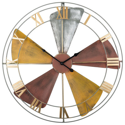 B&Q -  Wall Clock Wikon 60 Cm Metal Multicolour