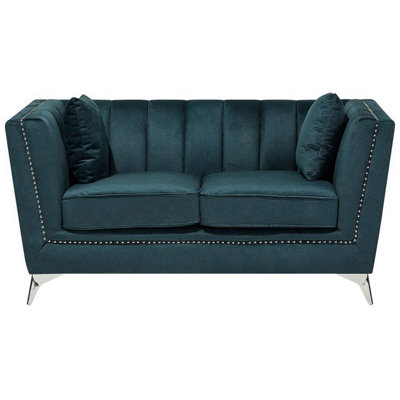 Beliani Sofa 2 Seater Gaula Velvet Teal from B&Q