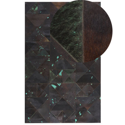 B&Q -  Rug Atalan Brown 140 X 200 Cm Leather