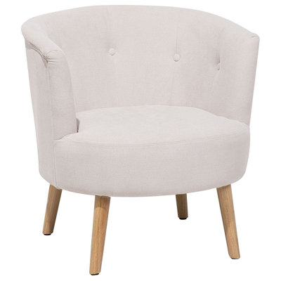 Beliani Armchair Odenzen Fabric Off-White from B&Q