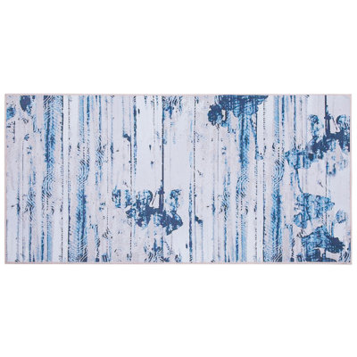 B&Q -   Rug Burdur Blue 80 X 150 Cm