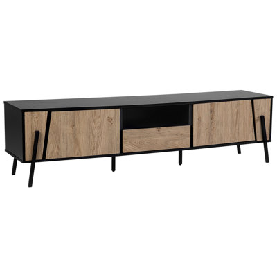 Beliani Tv Stand Blackpool Brown/ Black from B&Q
