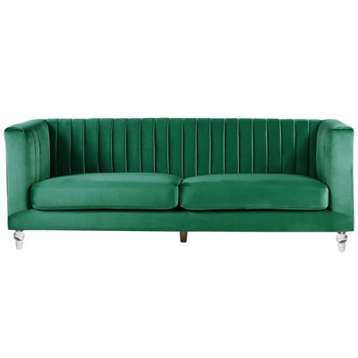 Beliani Sofa 3 Seater Arvika Velvet Green from B&Q