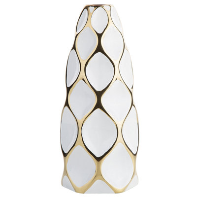 B&Q -  Flower Vase Avila Stoneware 36 Cm White