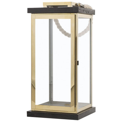 Beliani Lantern Borneo Metal 41 Cm Brass from B&Q