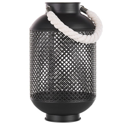 Beliani Lantern Coron Metal 34 Cm Black from B&Q
