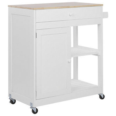 B&Q -  Cottage Kitchen Trolley Trapani White
