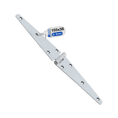 B&Q -  Strap Hinge 155 mm Electroplated Heavy Duty Gate Shed Door Hook Band
