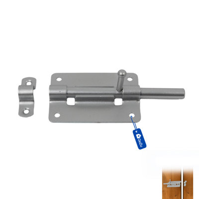 Gezu Impex Flat Bolt 80 X 55 mm Door Bolt Galvanized Sliding BoltDeadbolt Lock from B&Q