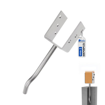 B&Q -  Heavy Duty Hot Dip Galvanised In Concrete Pergola Post SupportDecking Anchor121 X 300 mm