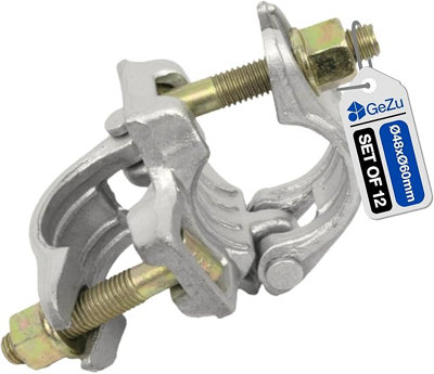 B&Q -  Right Angle Coupler 48 X 48 mm Hot Dip Galvanised Clamp For Scaffolding Steel Pipe Construction Tubes Coupling
