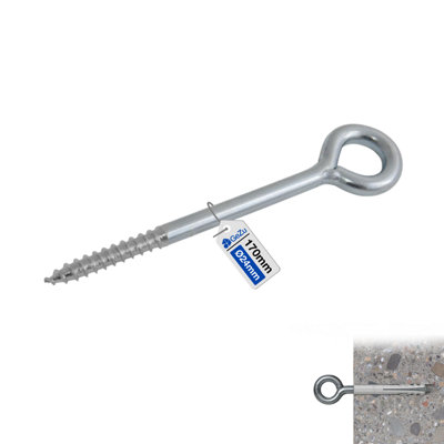 Gezu Impex Eye Bolt Anchor Galvanised Eye Hooks120 mm from B&Q