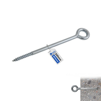 Gezu Impex Eye Bolt Anchor Galvanised Eye Hooks 190 mm from B&Q