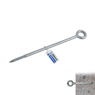 Gezu Impex Eye Bolt Anchor Galvanised Eye Hooks 350 mm from B&Q