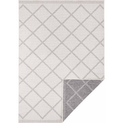 The Rugs Corsica Reversible Indoor Outdoor Rug Flatweave Polypropylene In Cream from B&Q