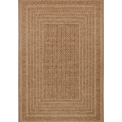B&Q -  Indoor Outdoor Limonero Rug Sisal Look Durable Rectangular Pile In Beige