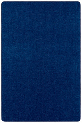 The Rugs Plain Design Rug Polypropylene Durable With 0.85 Cm Pile Height In Blue from B&Q