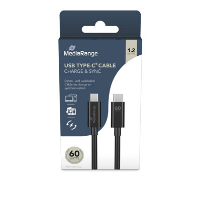 Medion Mediarange Usb Type-C Charging And Data CableUsb 3.0Supports Usb-C Power Delivery 3.0Quick Charge 3.0 And Pps60 W Max5 from B&Q