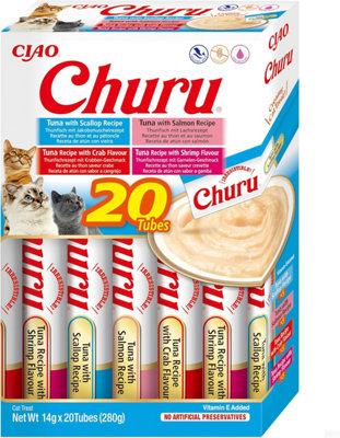 Ciao Churu 20 Pack Box Cat TreatTuna Seafood Variety from B&Q
