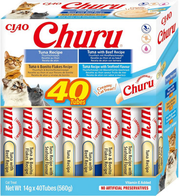 Ciao Churu 40 Pack Box Cat TreatTuna Varieties from B&Q