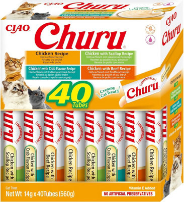 Ciao Churu 40 Pack Box Cat TreatChicken Variety from B&Q