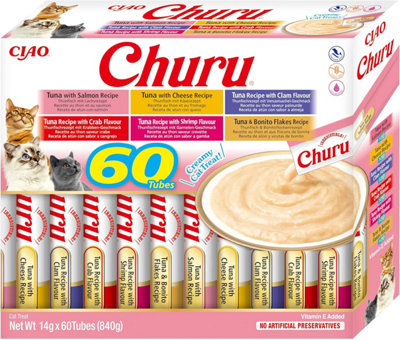 Ciao Churu 60 Pack Box Cat TreatTuna Varieties from B&Q