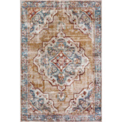 B&Q -  Strozzi Short Pile Rug Oriental Bordered Design8mm PileDurable In Multi