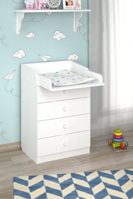 Shefa 600 Kids Changing Dresser - White - 60cm Width - Baby Up To 11kg - Image 4