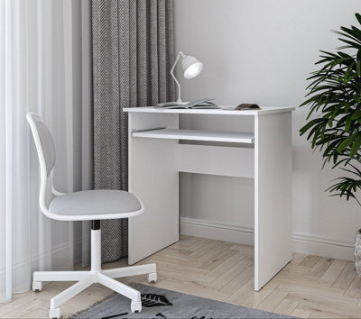 Shefa Line Computer Desk Luna White (1 Box) from B&Q
