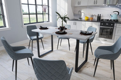 B&Q - Dining Table  Seattle 120 Concrete Grey