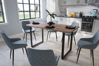 Dining Table Shefa Line Seattle 140 Dark Oak from B&Q